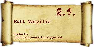 Rott Vaszilia névjegykártya